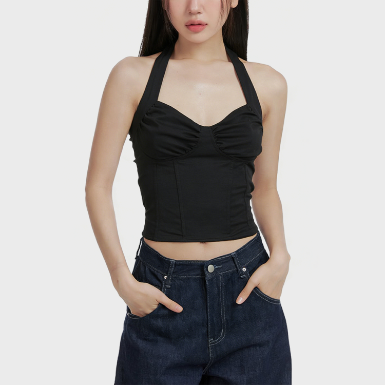 Retro Halter Neck Tank Top