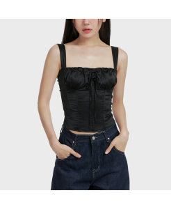 Fishbone Waist-Cinching Tank Top