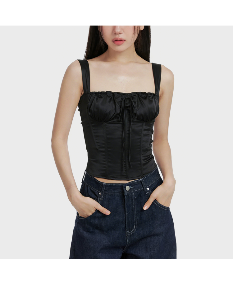 Fishbone Waist-Cinching Tank Top