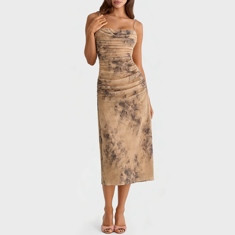 Mesh Spaghetti Strap Dress