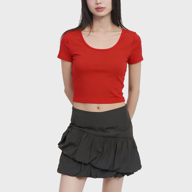 Solid Color Short-Sleeve T-Shirt