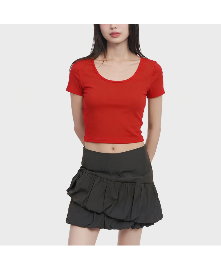 Solid Color Short-Sleeve T-Shirt