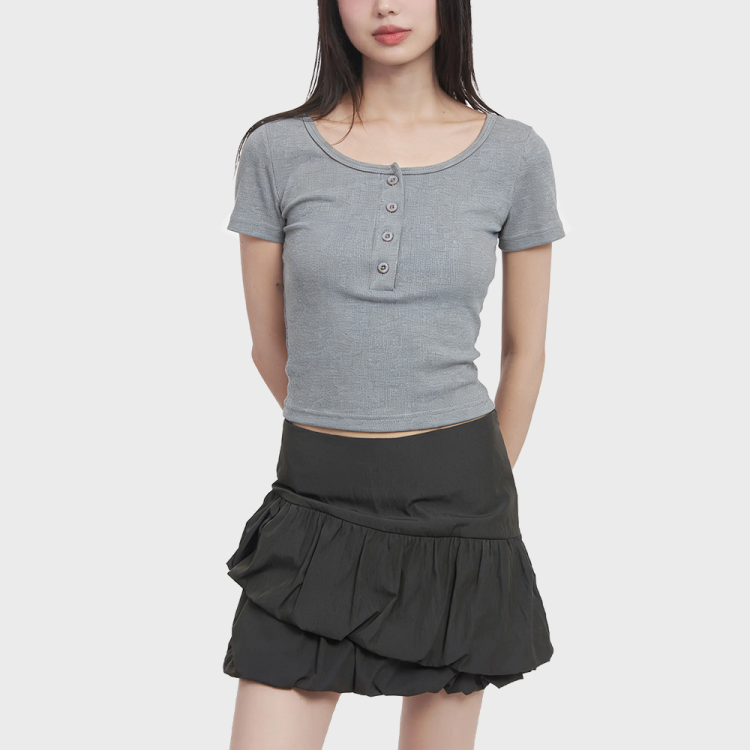 Grey Crop Top for Women