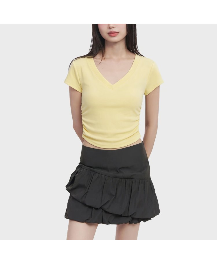 V-neck Pullover Short-Sleeve Top
